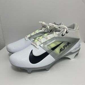 Nike Alpha Menace 4 Pro FD7037-100 Men White Photon Dust Football Cleats Sz 11.5